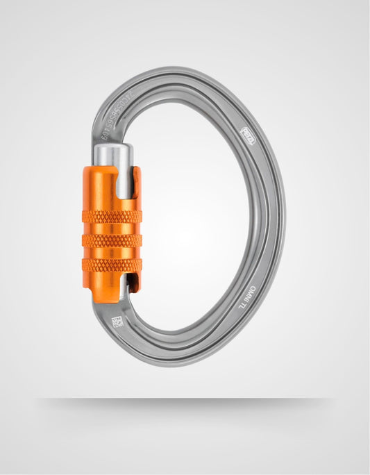 Moschettone Omni semirotondo multidirezionale per imbracature e dispositivi ventrali