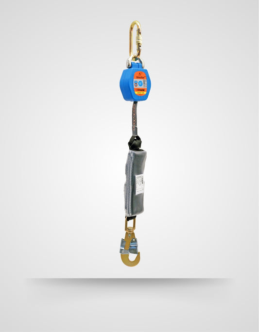 Blocfor 1.8A ESD M47-10 Dispositivo anticaduta ESD con fettuccia da 1,8 m e portata 150 kg